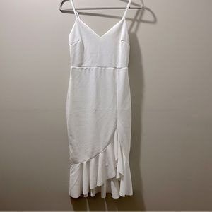 Mermaid MIDI dress in white